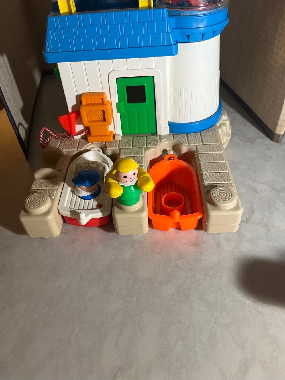 Vintage Fisher Price Little People Floating Marina Playset #252 Sea Plane Lot - Picture 6 of 9